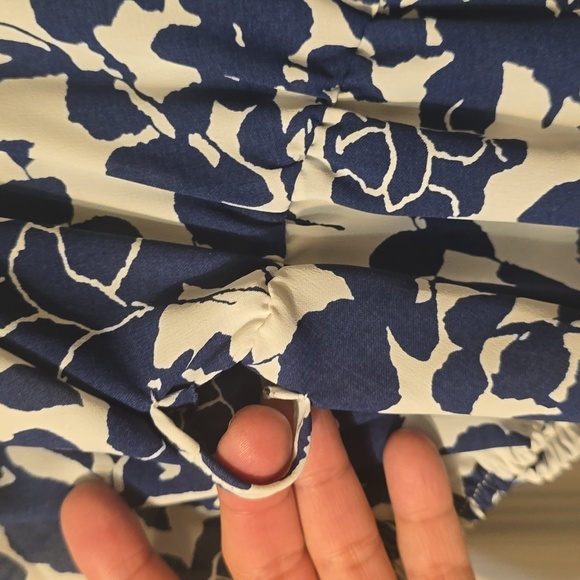 Blue and White Floral Women's Dress - Picture 4 of 5